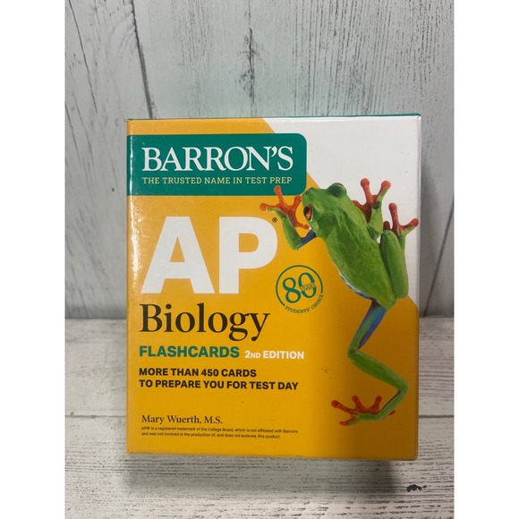 Barrons AP Biology Flashcards 450Ct Test Preparation 2nd Edition - Picture 1 of 6